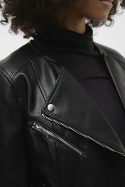 Mujer Vero Moda Chaquetas>Cazadora biker de polipiel de mujer