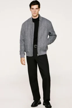 Hombre Selected Chaquetas>Cazadora bomber lana