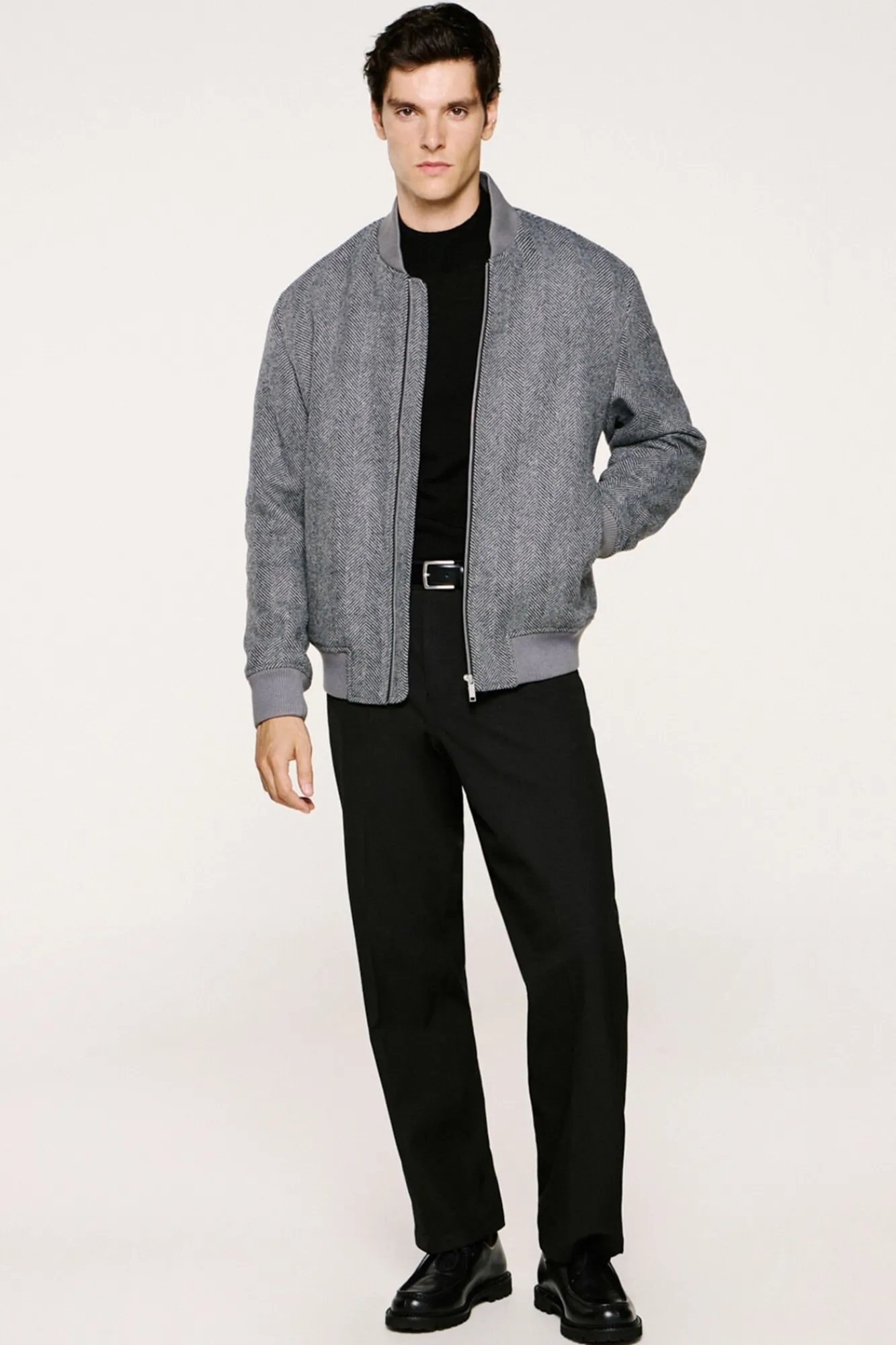 Hombre Selected Chaquetas>Cazadora bomber lana