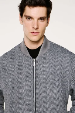 Hombre Selected Chaquetas>Cazadora bomber lana