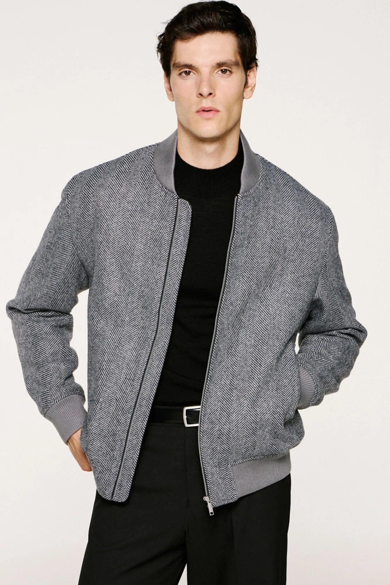 Hombre Selected Chaquetas>Cazadora bomber lana