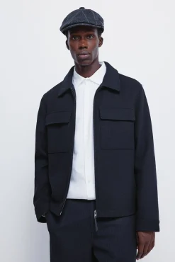 Hombre Springfield Chaquetas>Cazadora camisera mezcla lana