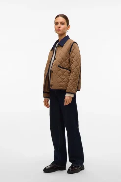 Mujer Vero Moda Chaquetas|Plumíferos Y Acolchados>Cazadora corta acolchada con contraste