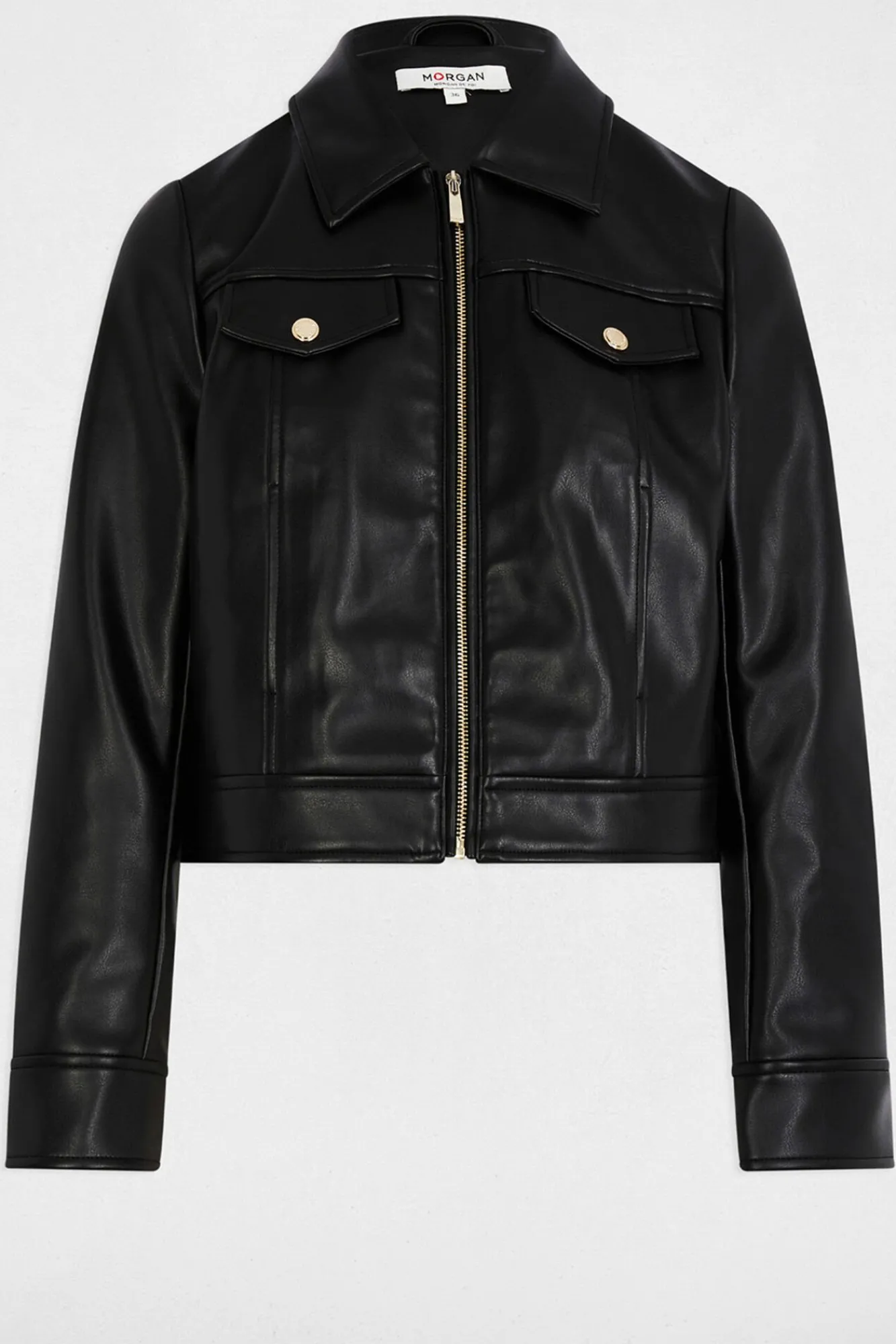 Mujer Morgan Chaquetas>Cazadora corta cuero sintético