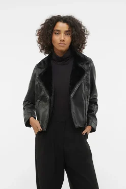 Mujer Vero Moda Chaquetas>Cazadora corta efecto piel