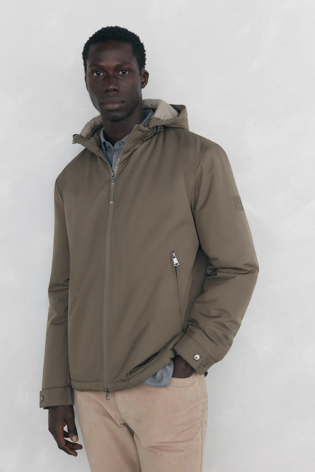 Hombre Pedro del Hierro Chaquetas|Abrigos>Cazadora cremallera con capucha