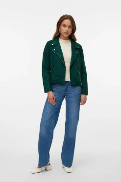 Mujer Vero Moda Chaquetas>Cazadora de ante con tachuelas
