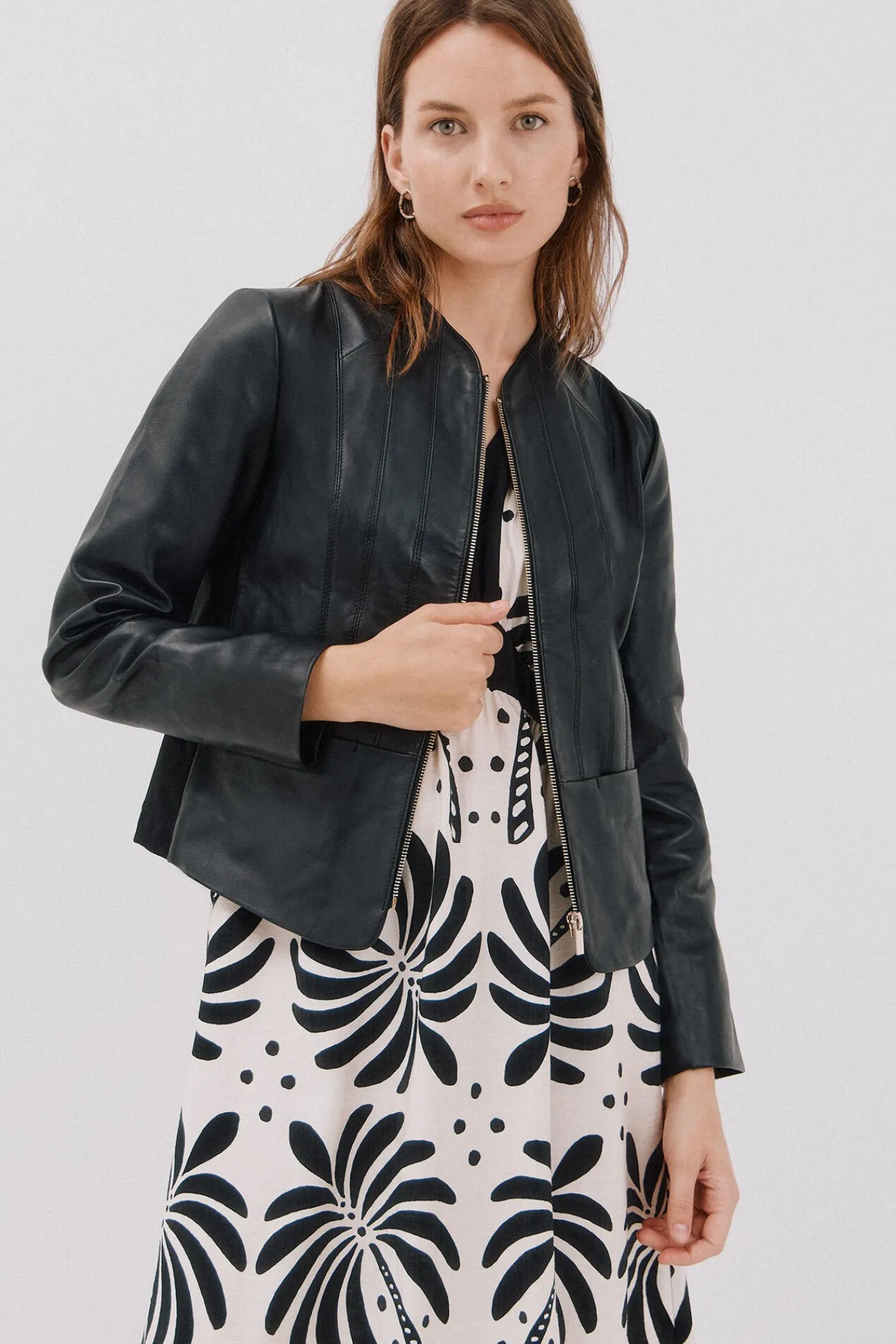 Mujer Cortefiel Chaquetas>Cazadora de piel biker