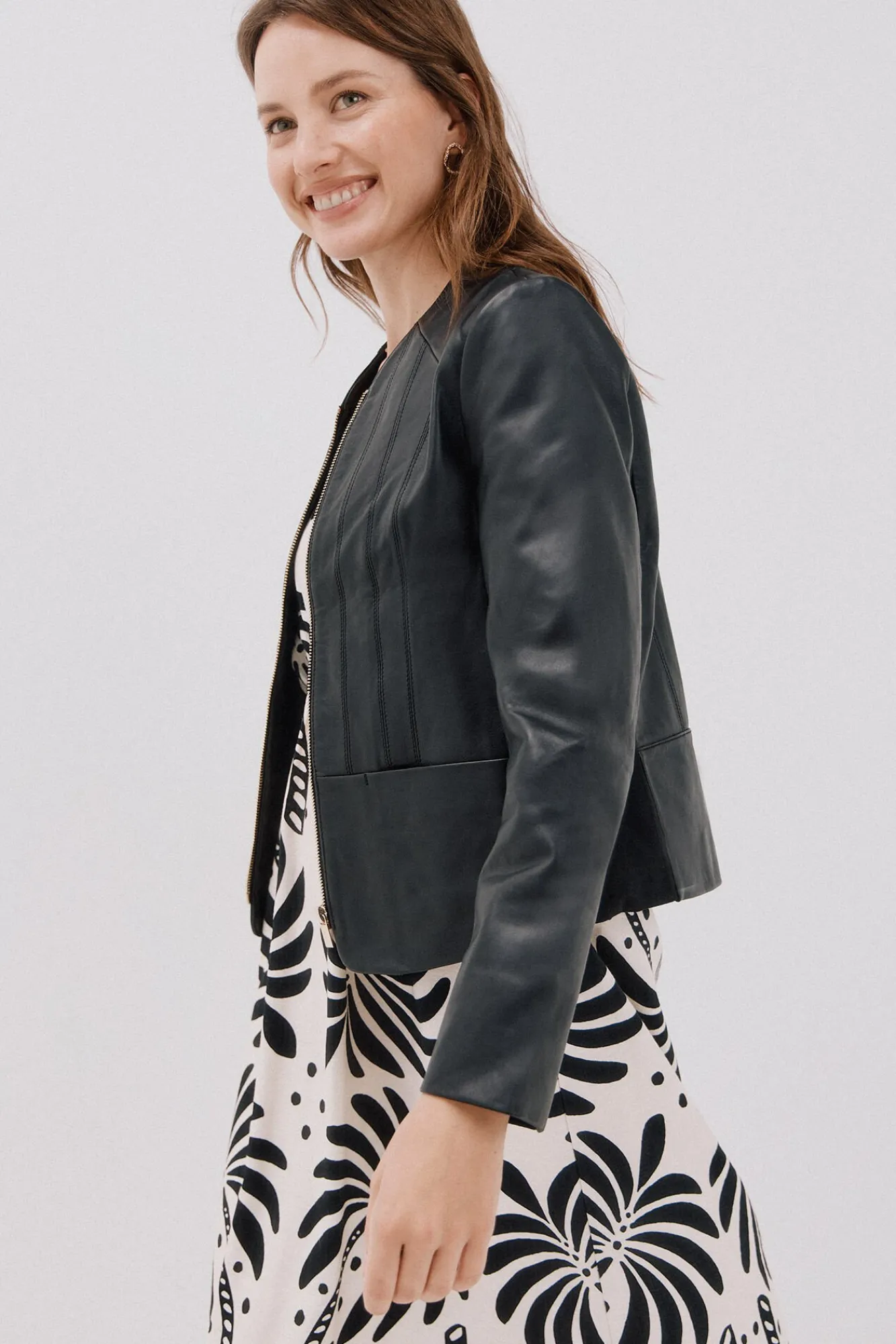 Mujer Cortefiel Chaquetas>Cazadora de piel biker