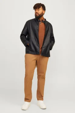 Hombre Jack & Jones Chaquetas>Cazadora efecto piel PLUS