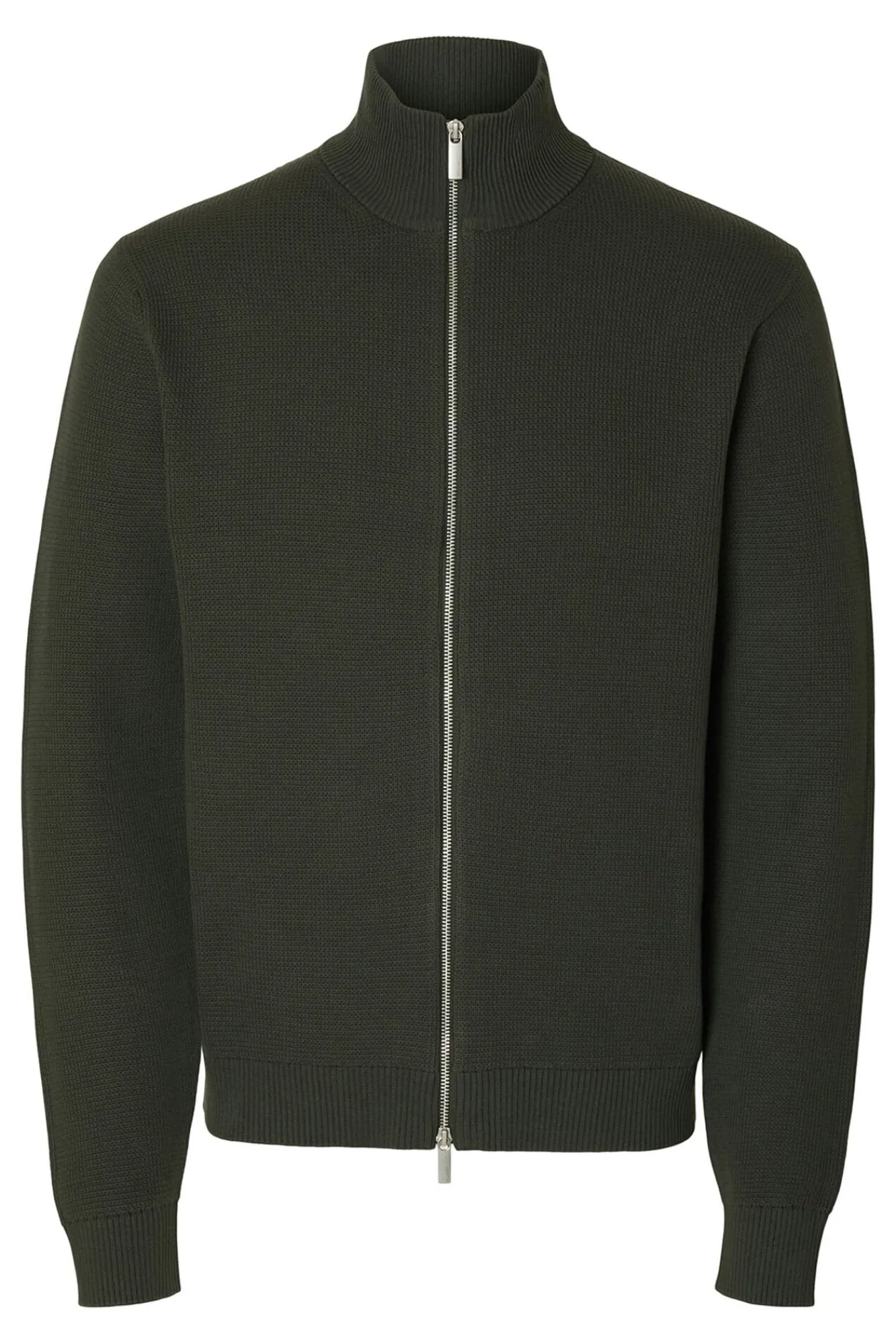 Hombre Selected Jerséis>Cazadora punto cremallera 100% algodón orgánico