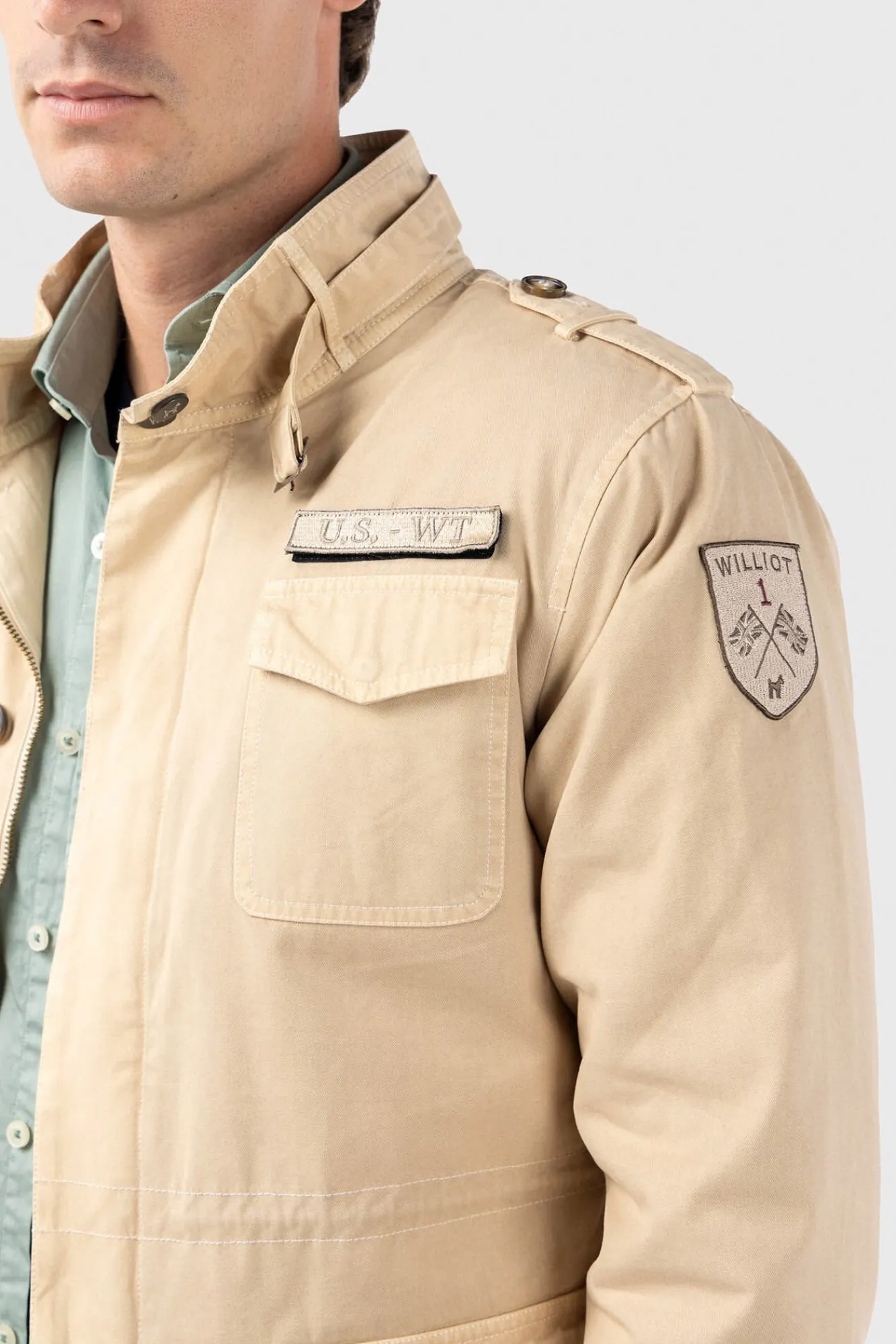 Hombre Williot Chaquetas>Cazadora Sahariana Con Parches