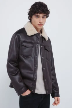 Hombre Springfield Chaquetas>Cazadora trucker efecto ante doble faz