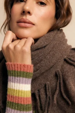 Mujer Slowlove Pañuelos Y Fulares>Chal grueso flecos