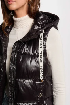Mujer Morgan Chaquetas>Chaleco acolchado efecto vinilo