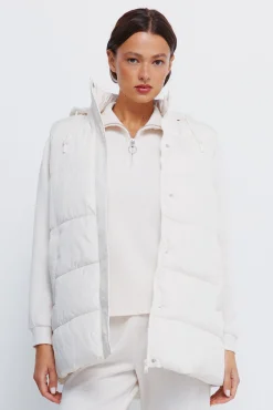 Mujer Springfield Chalecos>Chaleco capucha poliéster reciclado