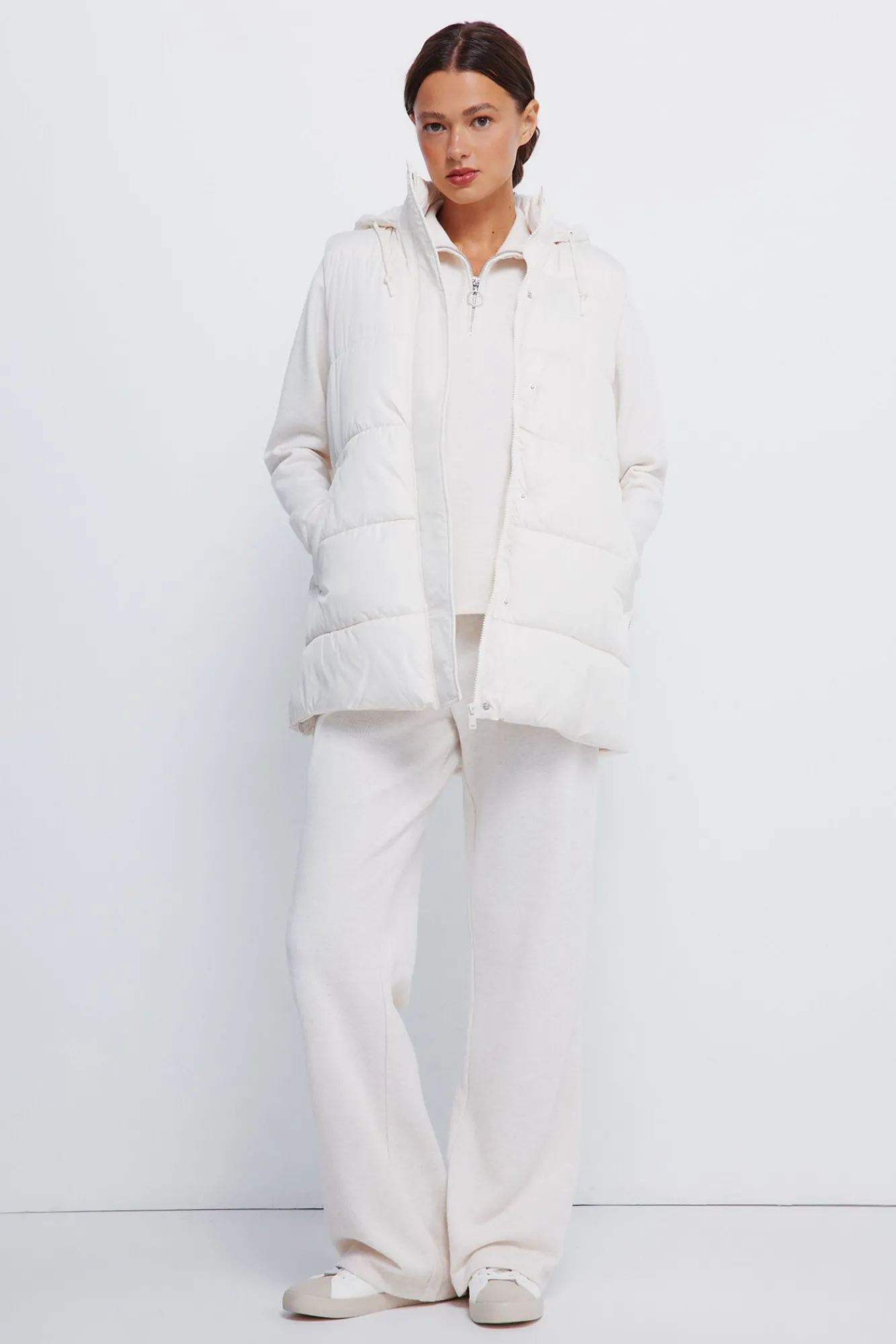 Mujer Springfield Chalecos>Chaleco capucha poliéster reciclado