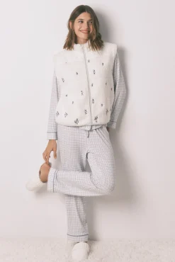 Mujer Women'secret Chalecos>Chaleco corto borreguito bordado