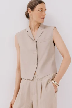 Mujer Cortefiel Chalecos>Chaleco de cuello solapa