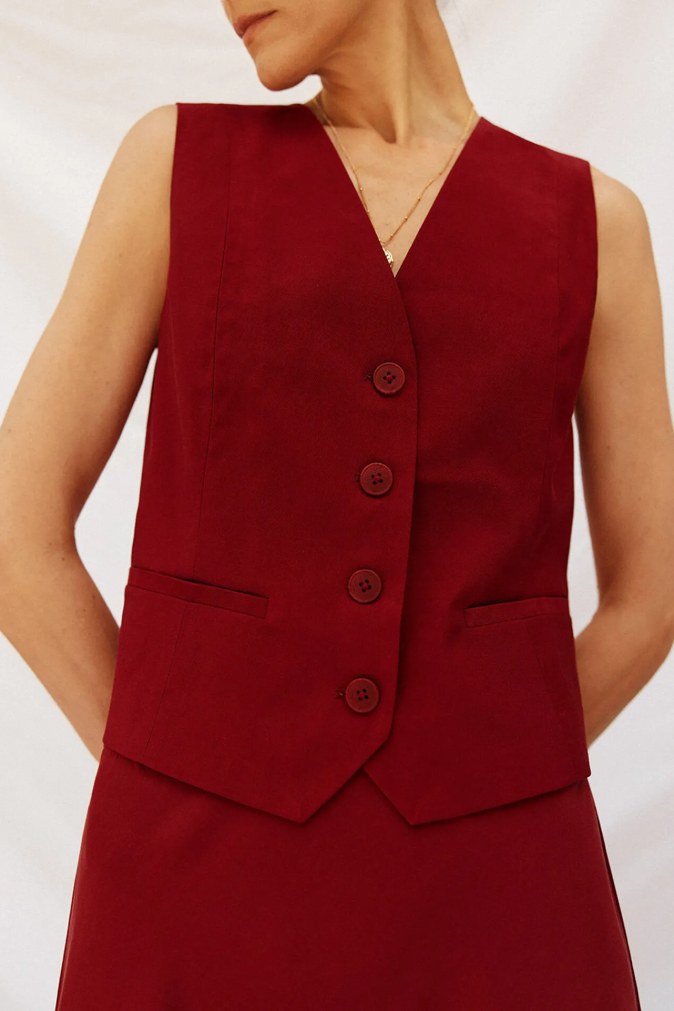 Mujer Cortefiel Chalecos>Chaleco de escote pico