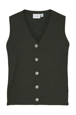 Mujer Vila Chalecos>Chaleco de punto con botones joya