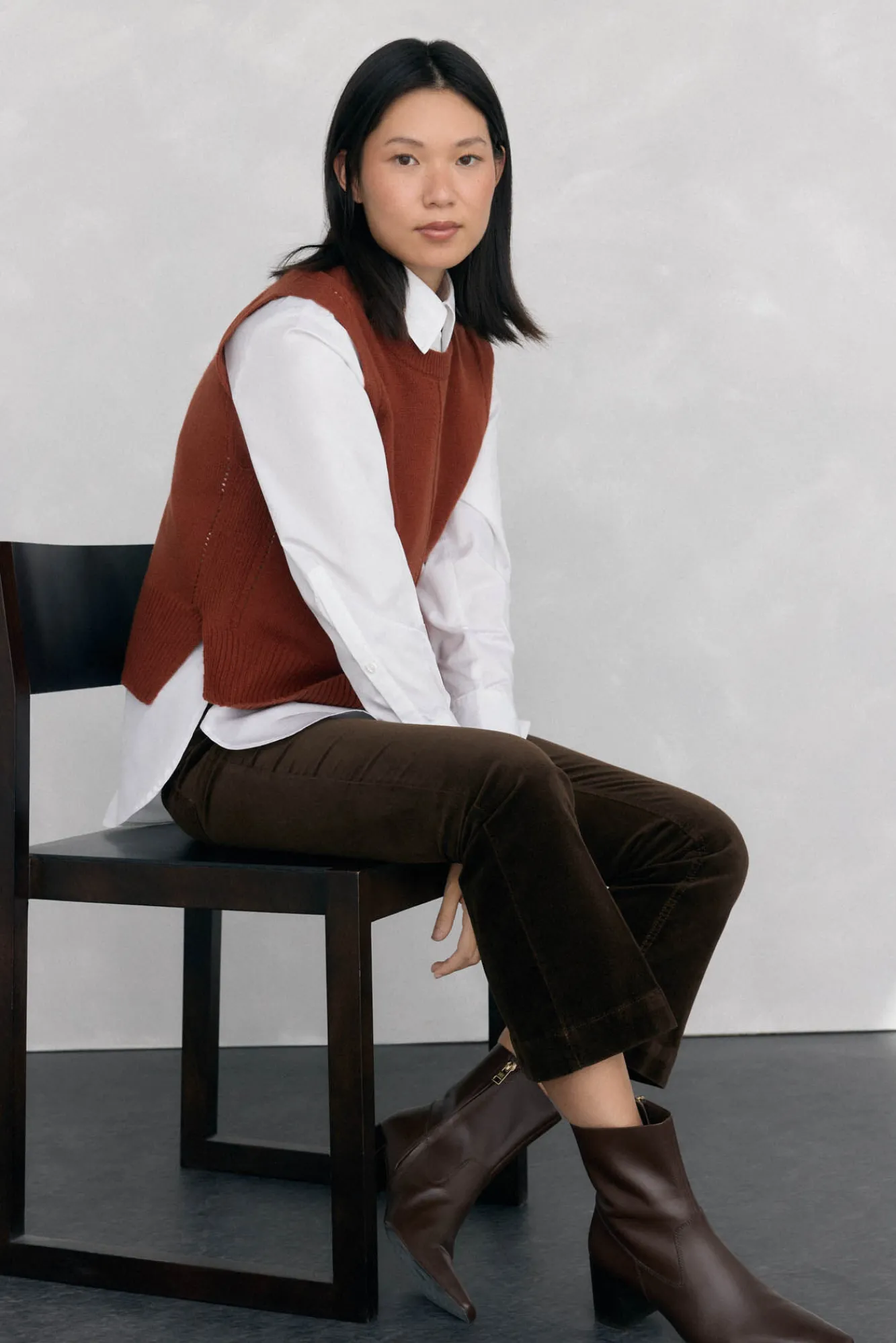 Mujer Pedro del Hierro Jerséis>Chaleco de punto lana calados