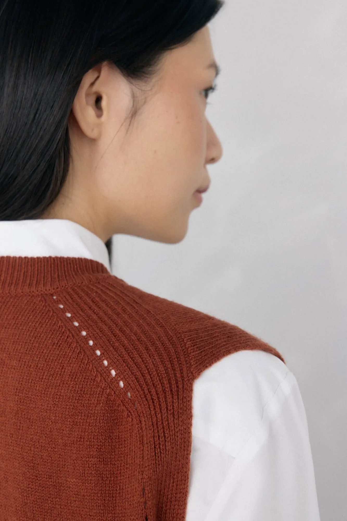 Mujer Pedro del Hierro Jerséis>Chaleco de punto lana calados