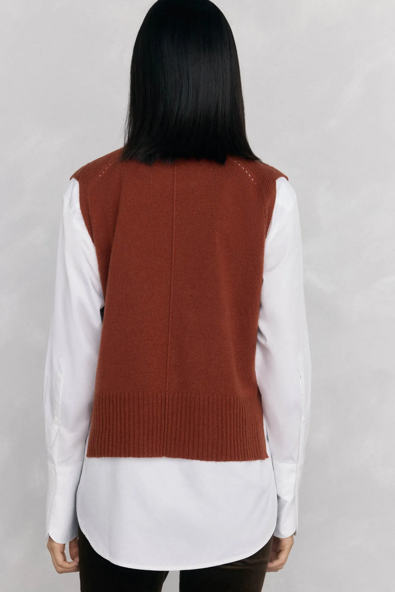 Mujer Pedro del Hierro Jerséis>Chaleco de punto lana calados