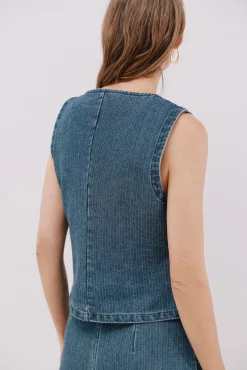 Mujer Cortefiel Chalecos>Chaleco en denim