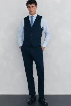 Hombre Pedro del Hierro Trajes|Chalecos>Chaleco estructura blue back tailored fit