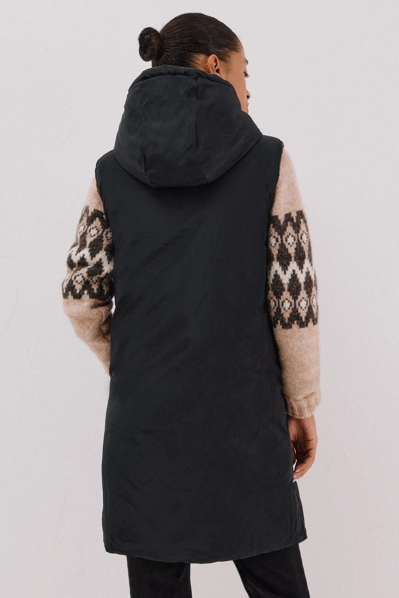 Mujer Cortefiel Chalecos|Abrigos>Chaleco largo reversible