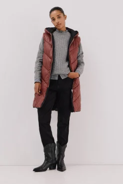 Mujer Cortefiel Chalecos|Abrigos>Chaleco largo reversible