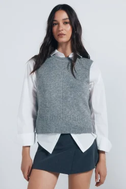 Mujer Springfield Jerséis>Chaleco punto trenzas