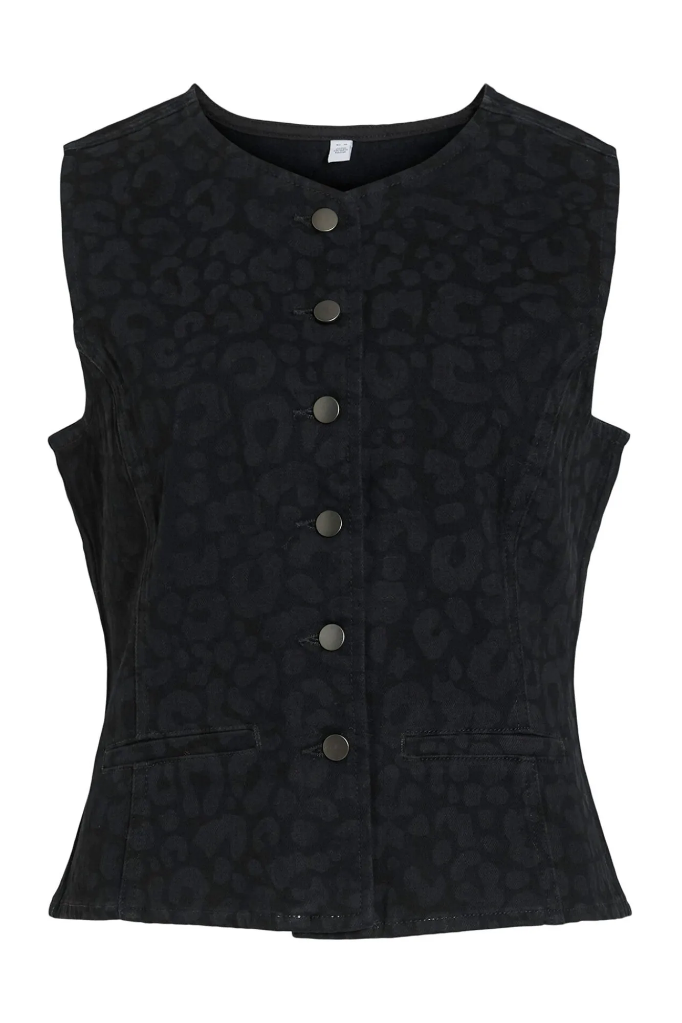 Mujer Vila Chalecos|Chaquetas>Chaleco vaquero animal print
