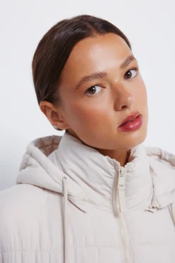 Mujer Springfield Chaquetas>Chaqueta acolchada capucha poliéster reciclado