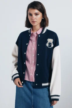 Mujer Springfield Chaquetas>Chaqueta beisbolera oso