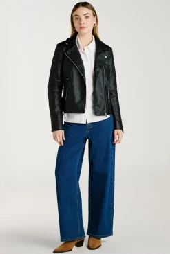 Mujer Vila Chaquetas|Abrigos>Chaqueta biker polipiel