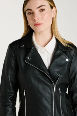 Mujer Vila Chaquetas|Abrigos>Chaqueta biker polipiel