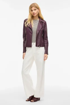 Mujer Vila Blusas|Chaquetas>Chaqueta biker polipiel