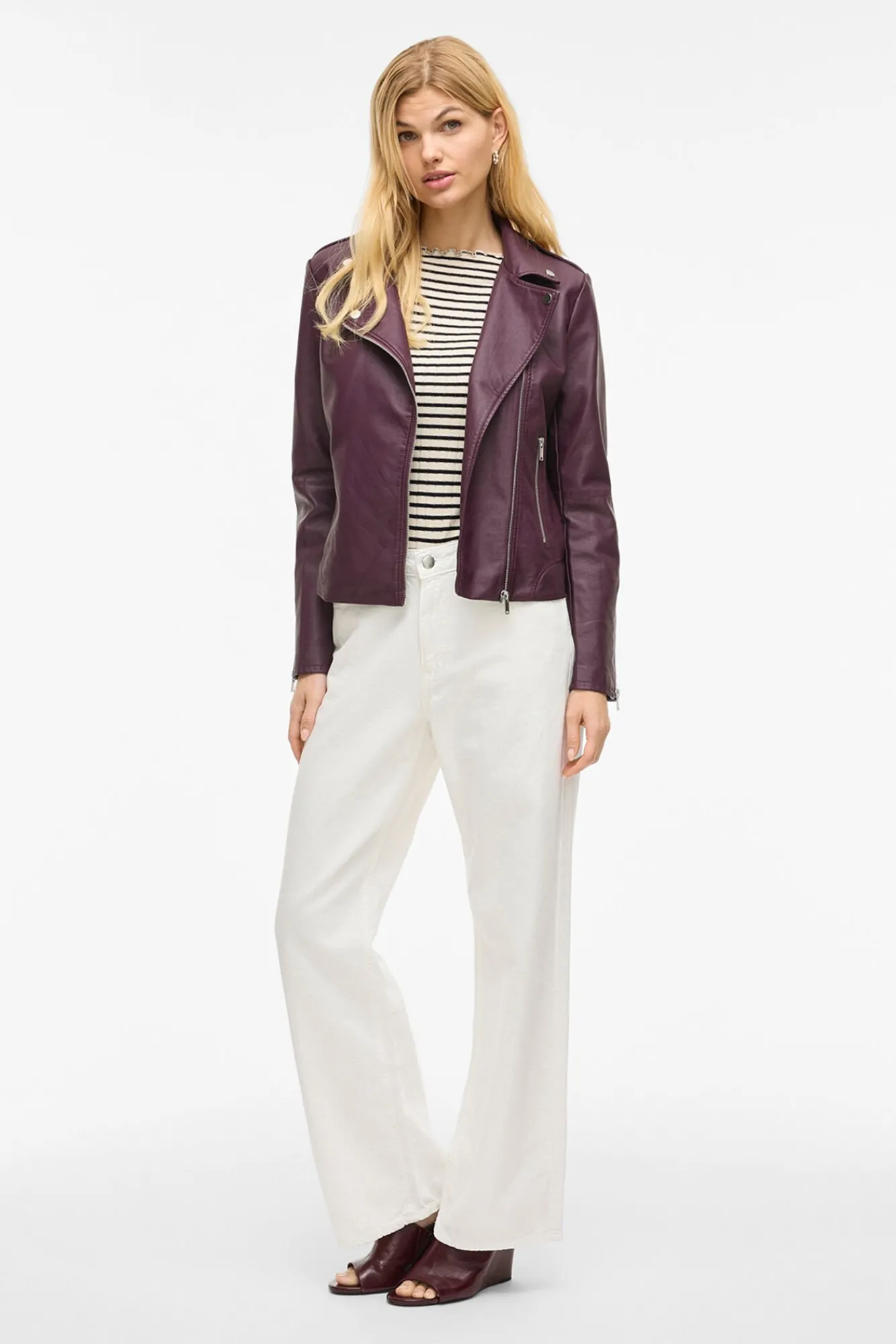 Mujer Vila Blusas|Chaquetas>Chaqueta biker polipiel