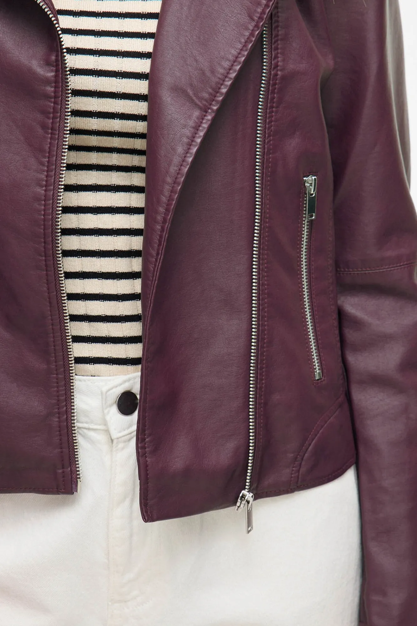 Mujer Vila Blusas|Chaquetas>Chaqueta biker polipiel