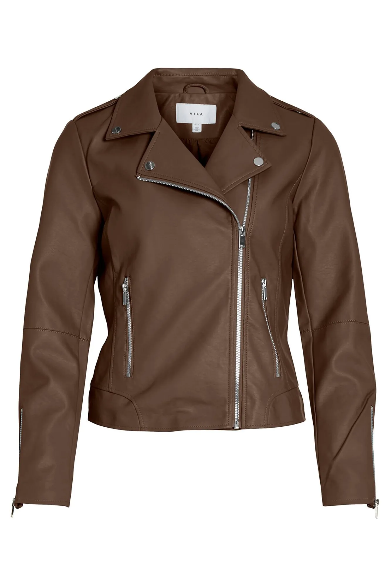 Mujer Vila Chaquetas|Abrigos>Chaqueta biker polipiel