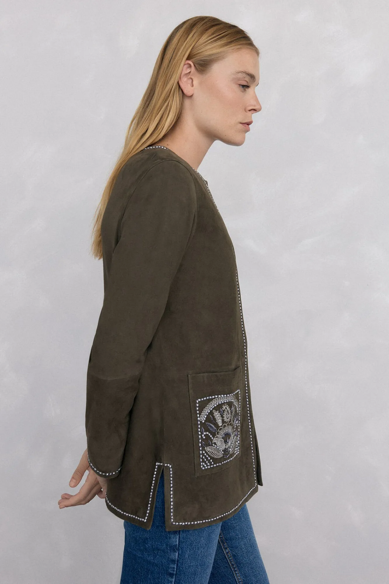 Mujer Pedro del Hierro Chaquetas>Chaqueta bordada ante