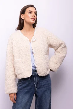 Mujer Object Chaquetas>Chaqueta borreguillo sintético