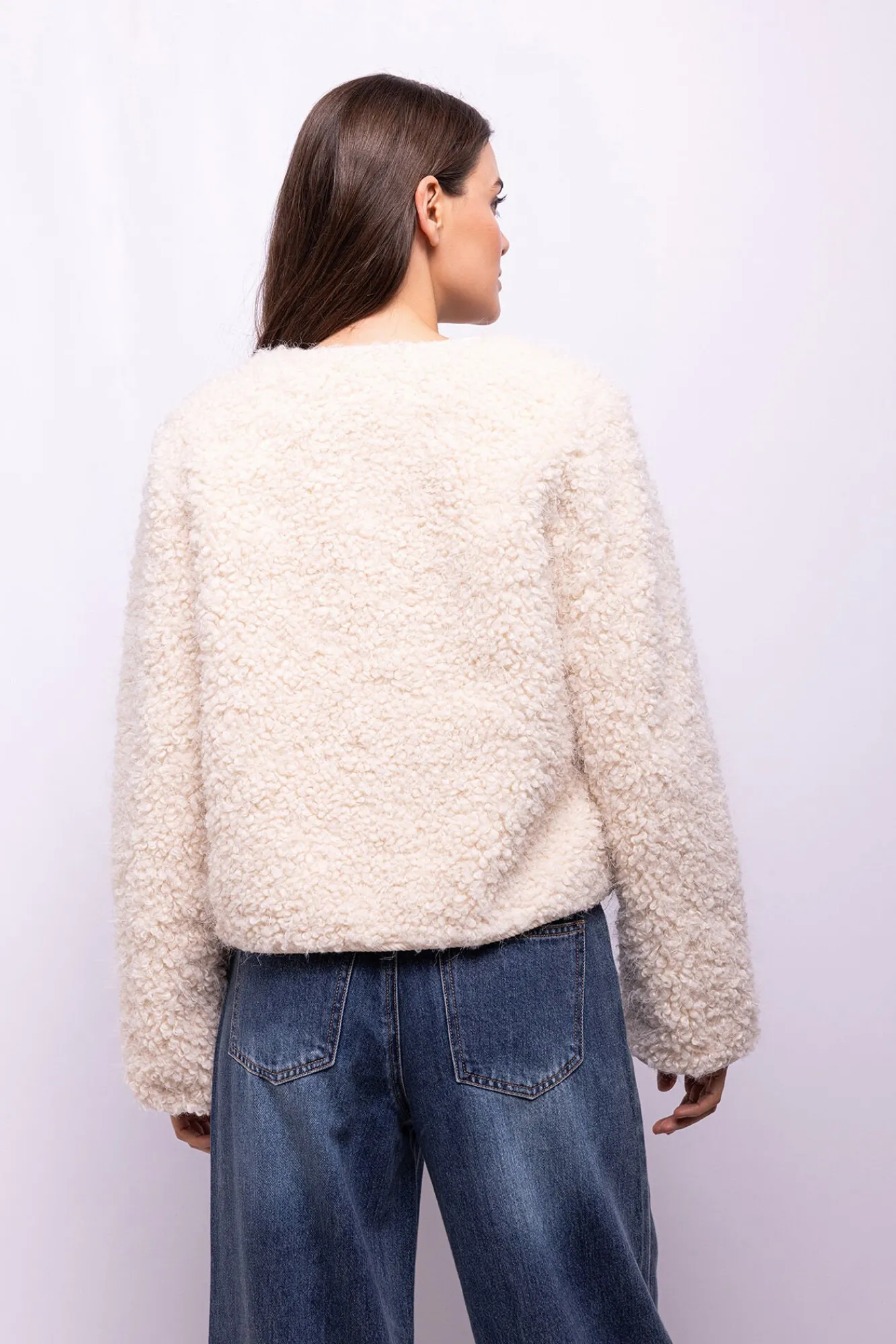 Mujer Object Chaquetas>Chaqueta borreguillo sintético