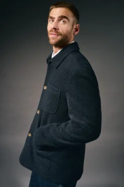 Hombre OOTO Chaquetas>Chaqueta bouclé cuello camisero