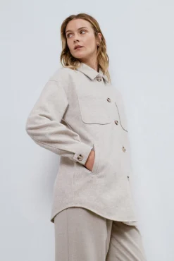 Mujer Vila Chaquetas>Chaqueta camisera abotonada