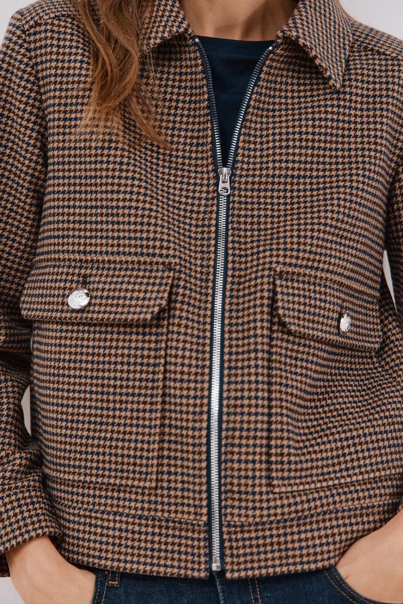 Mujer Cortefiel Chaquetas>Chaqueta corta cremallera