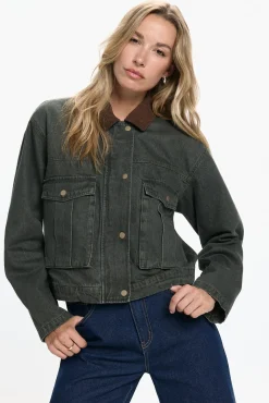 Mujer Vero Moda Chaquetas>Chaqueta corta cuello contraste