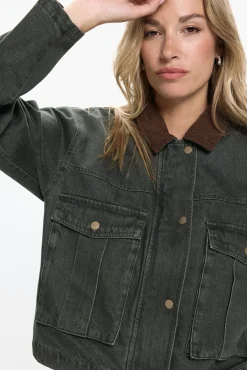 Mujer Vero Moda Chaquetas>Chaqueta corta cuello contraste